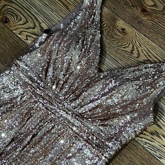 Revelry Bijou Rose Gold Sequins Dress Size 20 C30 - Picture 10 of 12